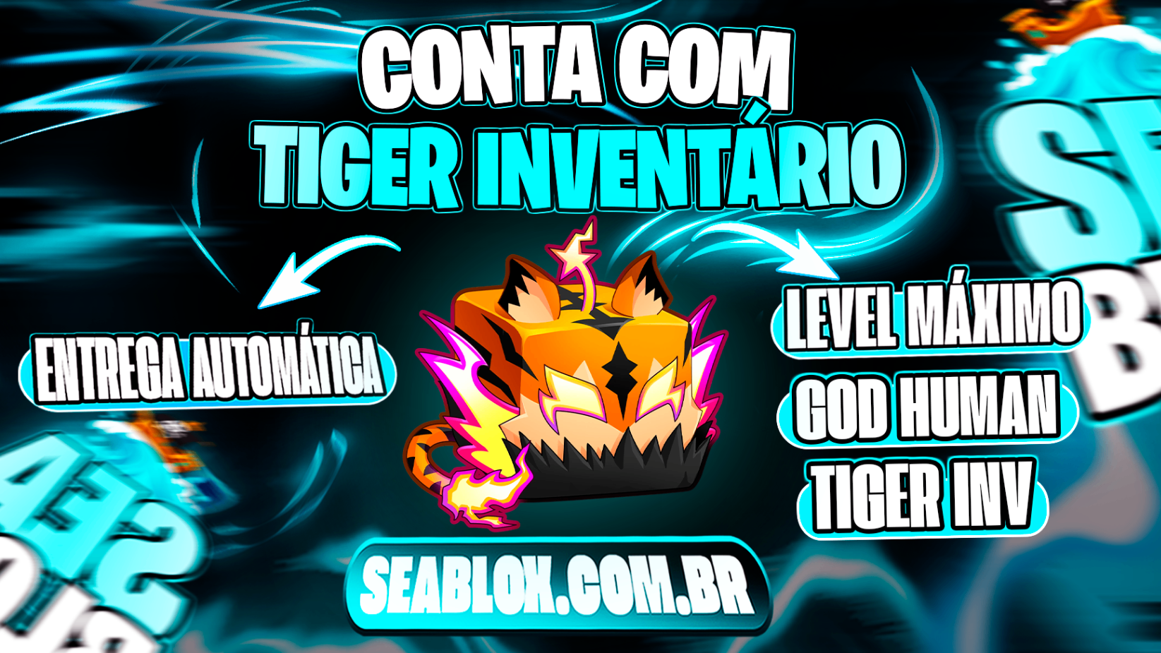 ⭐  LVMAX + GHM 👊 + 🍎 TIGER/LEOPARD NO INVENTARIO + FRUTAS E ITENS