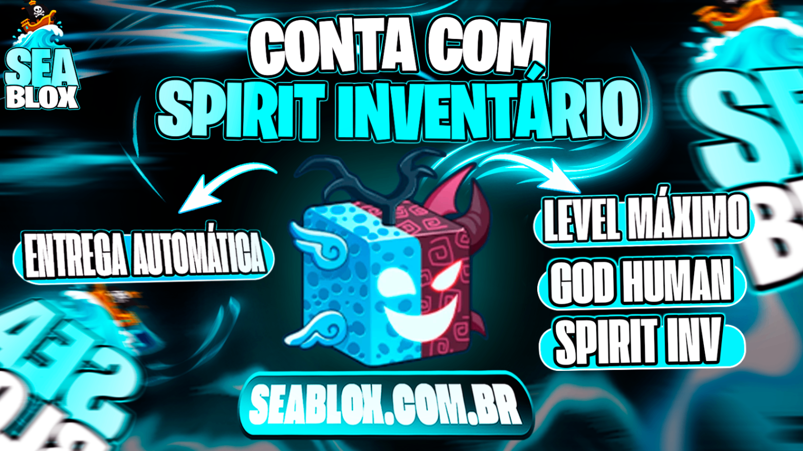 👊 LVMAX + GHM + 👻SPIRIT NO INVENTARIO + FRUTAS E ITENS 🍎