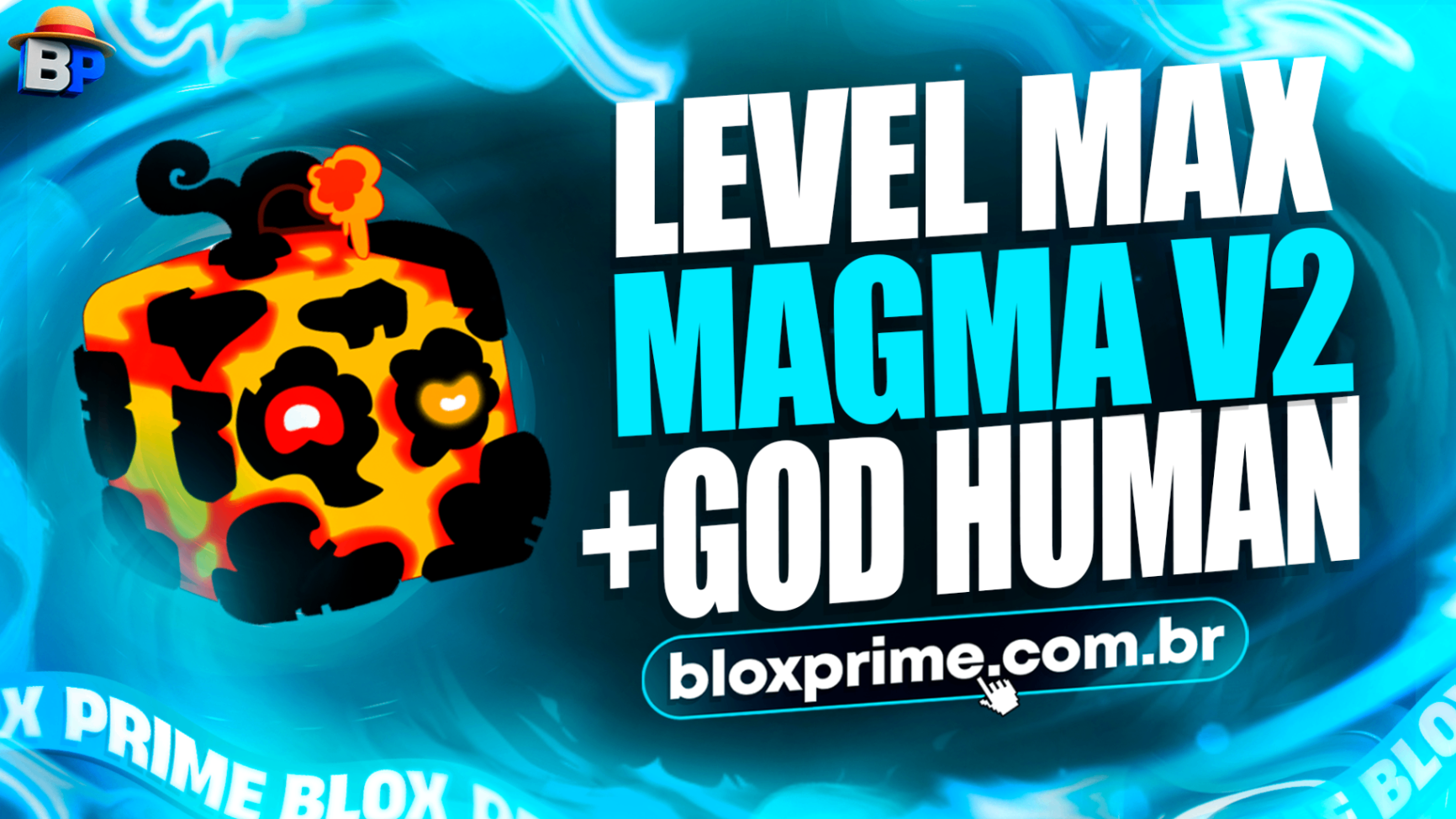 🌋 LEVEL MÁX +👊 GODHUMAN + MAGMA V2 🌋(DESPERTADA/V2) 🍎
