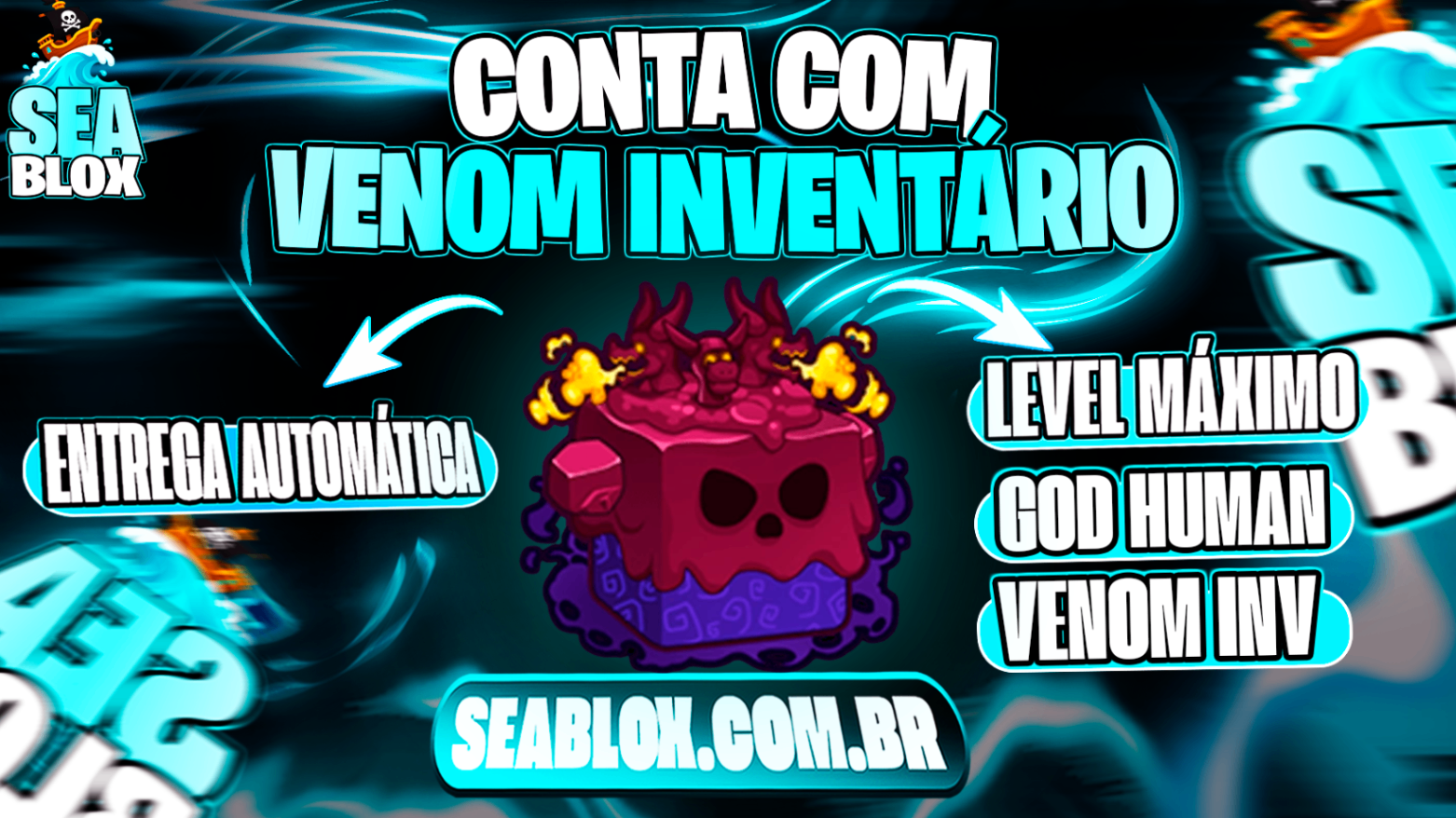 👊 LVMAX + GHM + 💜VENOM NO INVENTARIO + FRUTAS E ITENS 🍎