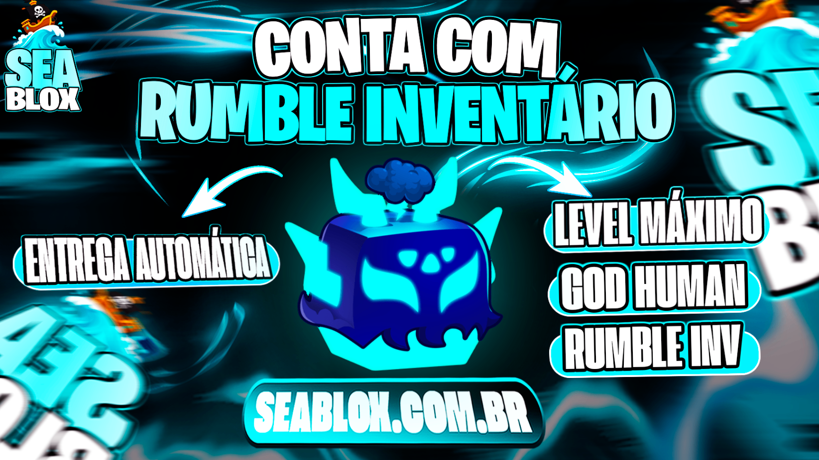 👊 LVMAX + GHM + ⛈️RUMBLE NO INVENTARIO + FRUTAS E ITENS 🍎