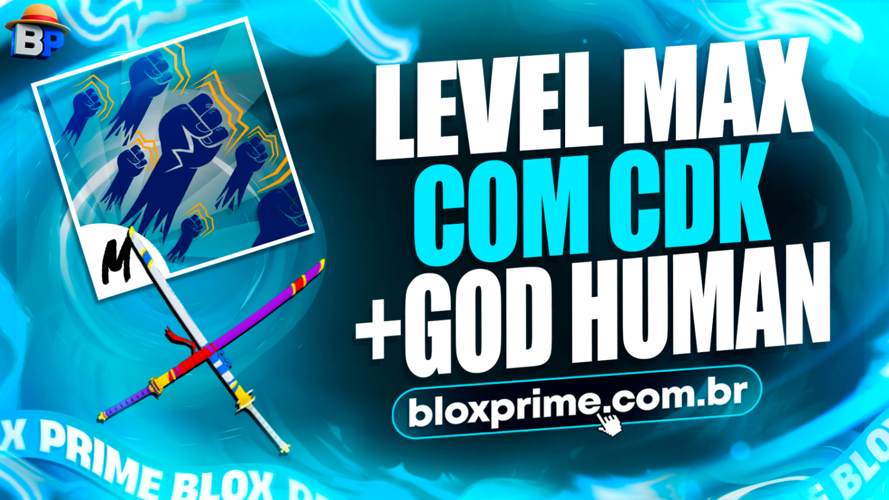 ⭐LVL MAX + GODHUMAN👊 + CDK⚔️+ FRUTAS E ITENS 🍎